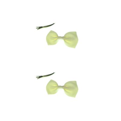 2-pack hair bows - With crocodile clip - Ecru