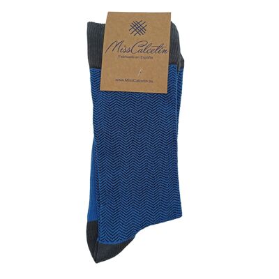 Miss Low Cane Sock Steward Herringbone-Antracite