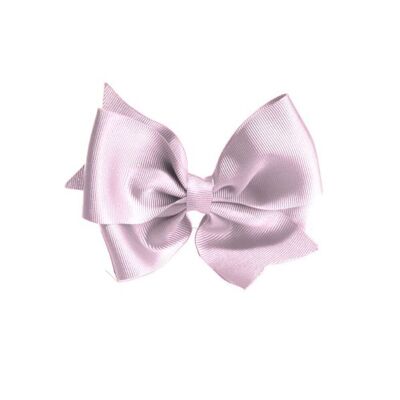 Double hair bow with clip - 10 X 8 cm - Pastel Pink
