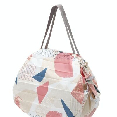 Japanese compact foldable shopping bag Shupatto size M - HAGIRE (Fabric Scraps)