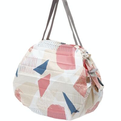 Japanese compact foldable shopping bag Shupatto size M - HAGIRE (Fabric Scraps)