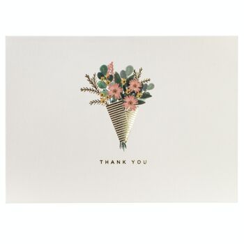 Carte de notes en boîte avec un motif de bouquet floral 2