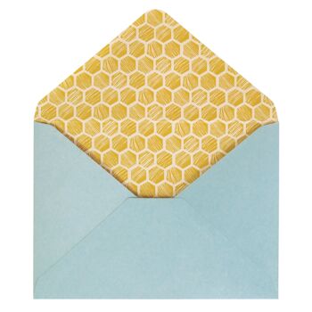 Cartes de notes en boîte, motif abeille 4