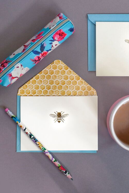 Boxed Notecards Bee Design