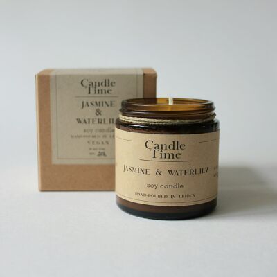 Scented soy candle - Jasmine & Waterlily