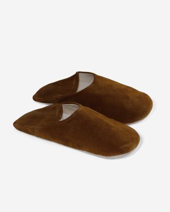 Collection Confort Marocain : Chaussons En Cuir Artisanal Simple 16