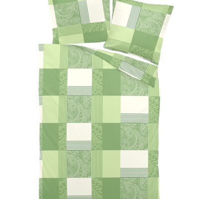Ropa de cama castor premium patchwork verde