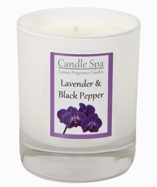 Lavender & Black Pepper Luxury Candle in 20cl Tumbler