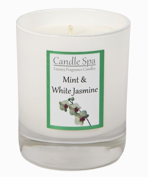 Mint & White Jasmine Luxury Candle in 20cl Tumbler