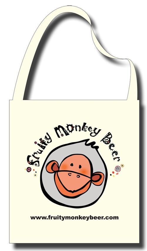 Tote Bag, Featuring Fruity Monkey Beer — cotton, 390 x 410 mm