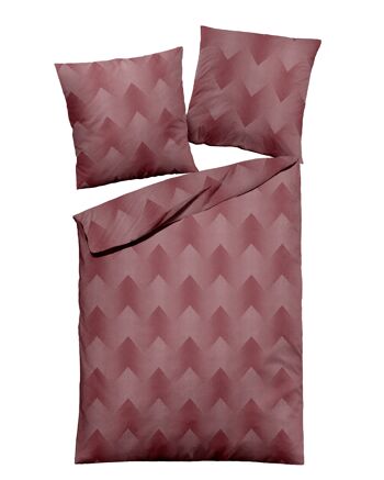 Linge de lit en flanelle jacquard rouge 1