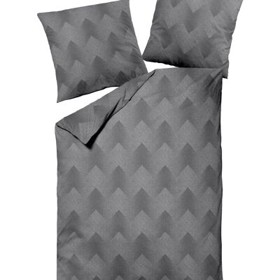 Jacquard flannel bed linen grey