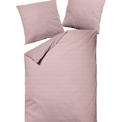 Ropa de cama franela jaspeada rosa rayas verticales