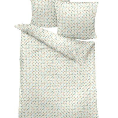 Premium beaver bed linen with green dots