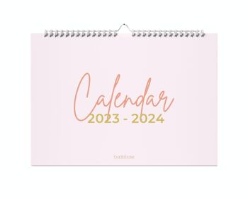 Calendrier de mi-année 2023-2024, début du lundi 1