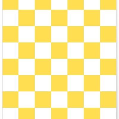 Poster di scacchiera gialla
