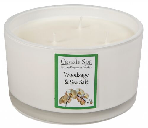3-Wick Candle - Woodsage & Sea Salt