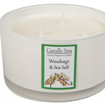 3-Wick Candle - Woodsage & Sea Salt
