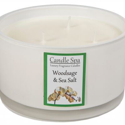3-Wick Candle - Woodsage & Sea Salt