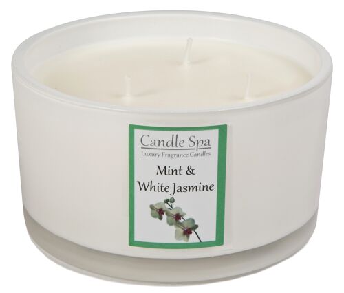 3-Wick Candle - Mint & White Jasmine
