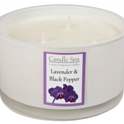 3-Wick Candle - Lavender & Black Pepper