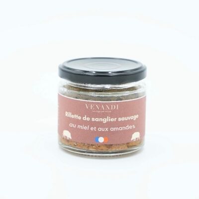 100% French wild boar rillette with honey and almonds