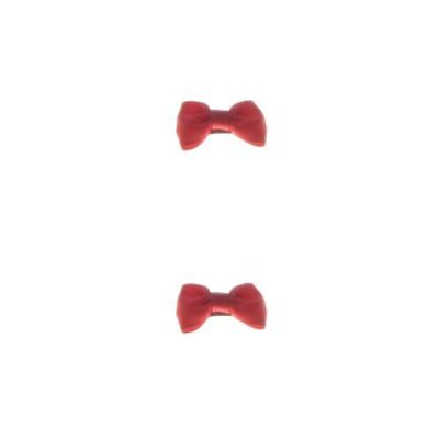 2-pack hair bows with clip - Red
