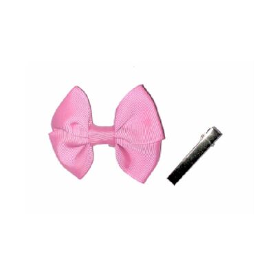 Hair bow with Clip - 7 X 6 cm- Pink