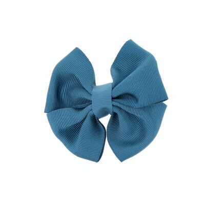 Hair bow with Clip - 7 X 6 cm- Blue