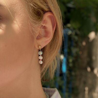 Boucles d’oreilles pendantes en perles naturelles, boucles d’oreilles pendantes mignonnes pour elle