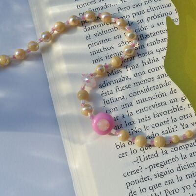 Collier de perles de cristal esthétique, collier crème pour le printemps