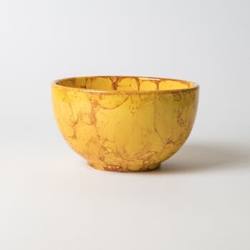 Bol en Céramique Ø14 cm / Jaune - Cannelle 1