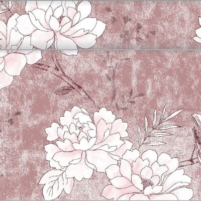 Camino de mesa Maylin en rosa de Linclass® Airlaid 40 cm x 24 m, 1 pieza