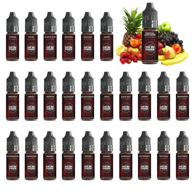 Lot 1 (Flavours 1 - 100) - Flacons de 10 ml - Arômes professionnels à haute concentration. Plus de 250 saveurs disponibles.