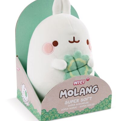 Cuddly toy MOLANG with cloverleaf 16cm in