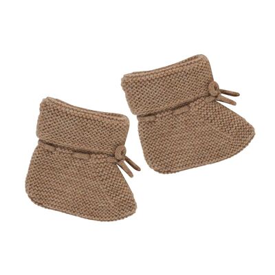Eugène slippers mottled beige knit 100% wool