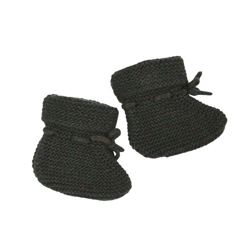 Chaussons Eugène tricot fougère 100% laine