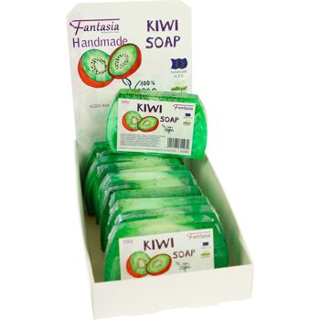 Présentoir avec 12 x Savon Kiwi 10 x 6,7 cm 100 gr 1