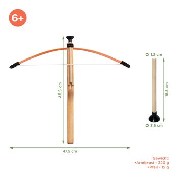 Arbalète enfant à 3 flèches avec ventouse 4