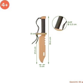 Mini épée jouet WOODSY ® en bois véritable 2