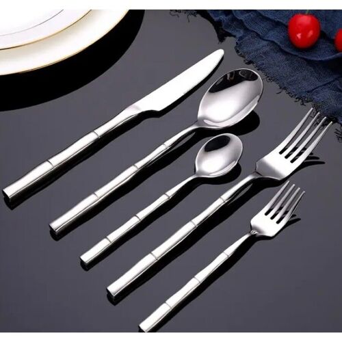 Cutlery set of 5 pieces from stainless steel in silver MB-2685
