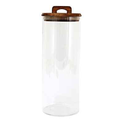 Pot de conservation en verre avec couvercle en acacia 1,7 L