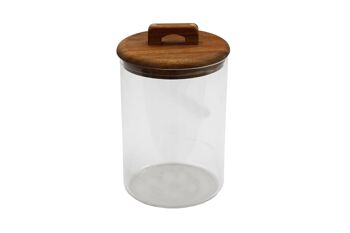 Pot de conservation en verre avec couvercle en acacia 1,6 L 1