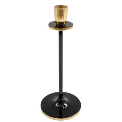 Candelabro grande negro y dorado