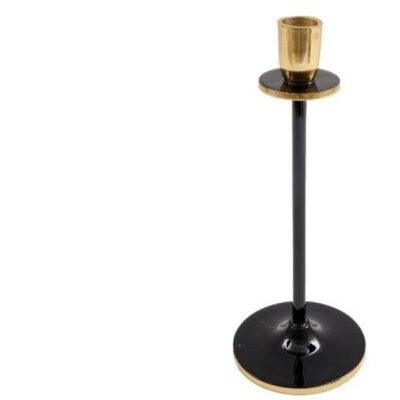 Large Black and Gold Candlestick