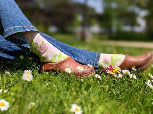 Chaussettes France Coton Bio - La fête en chaussettes roses