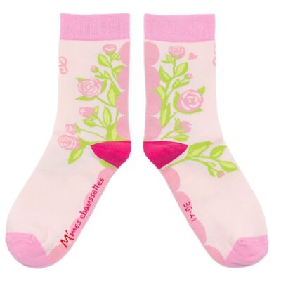 Calcetines de algodón orgánico de Francia - La fiesta en calcetines rosas