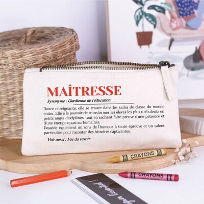 Trousse d'école - Maîtresse définition