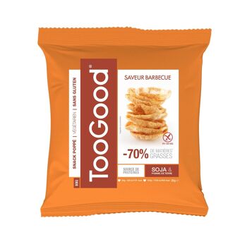 TOOGOOD - Sachet de 25 gr de Snacks poppés au Soja et à la Pomme de terre - Saveur Barbecue - Pour un Apéro léger et Savoureux 1