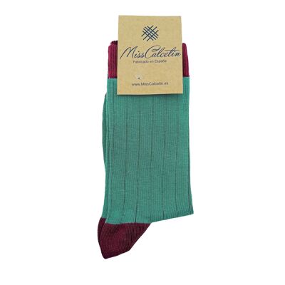 MissGinebro-Rubi Ribbed Low Cane Sock